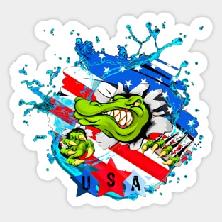 alligator usa Sticker